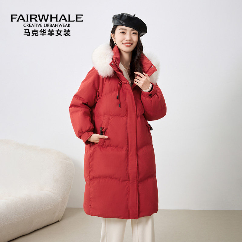 中长款羽绒服马克华菲休闲