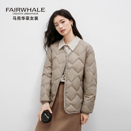 马克华菲秋冬新款轻薄羽绒服女士