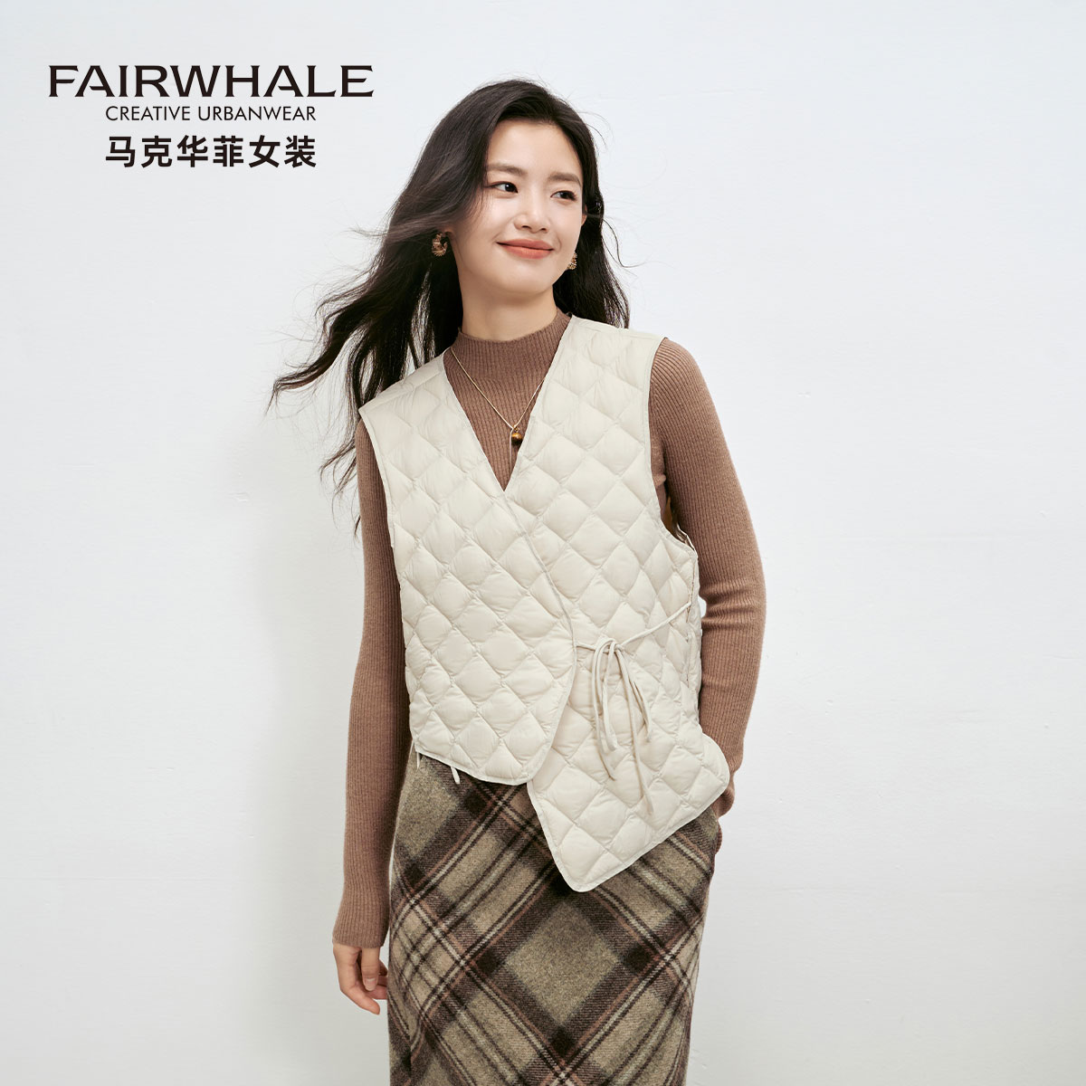 马克华菲轻薄羽绒服女外穿马夹