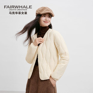 百搭羽绒内胆保暖外套 秋冬时尚 马克华菲轻薄羽绒服女短款 2025新款