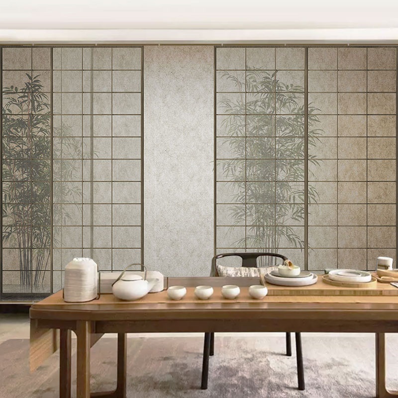 3d意境竹子竹林墙布新中式茶室装饰壁纸古风养生馆采耳店背景墙纸