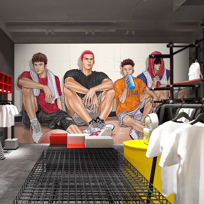 灌篮高手漫画墙纸动漫背景墙海报壁画男生卧室篮球馆篮球主题壁纸