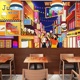 韩国霓虹灯招牌街景墙纸韩式 炸鸡小吃店烧烤餐厅烤肉店装 修壁纸
