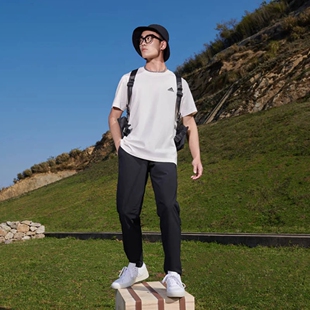 adidas阿迪达斯官方轻运动男装 速干轻薄梭织商务休闲运动裤