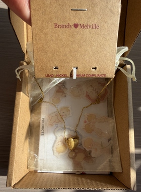bm爱心可打开相盒吊坠项链精致百搭锁骨链设计感饰品国内代购正品