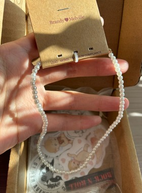 bm项链4mm小珍珠串珠choker女生新款国内代购正品brandymelville