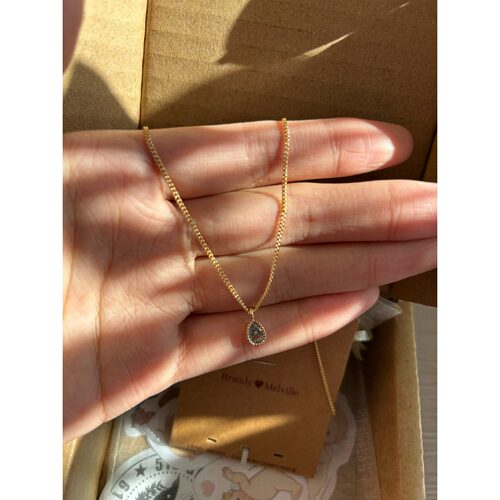 bm项链小水滴镶钻锆石锁骨链女款靠谱国内代购正品brandymelville