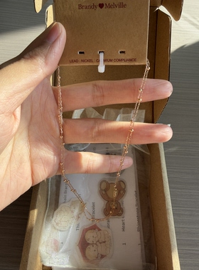 bm项链女新款双层夹珠子锁骨链精致choker高级感颈链国内代购正品