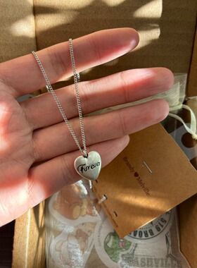 bm项链女Forever字母爱心吊坠锁骨链国内代购正品brandymelville