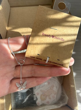 bm项链女学生新款流苏圆圈蝴蝶锁骨链国内代购正品brandymelville