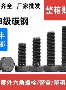 【整箱】天宝8.8级外六角螺丝高强度发黑六角头螺栓钉M6M8M10M12M