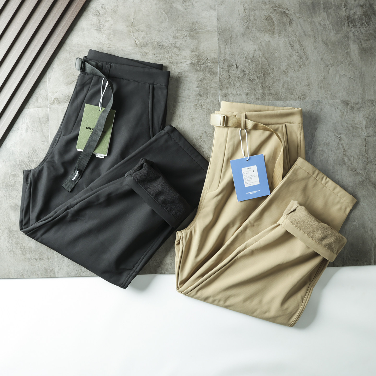 山系户外 ！秋冬男士加绒保暖宽松廓形抗撕裂耐磨直筒休闲裤长裤,男装,休闲裤,淘宝优惠券,粉丝福利购,淘宝优惠卷