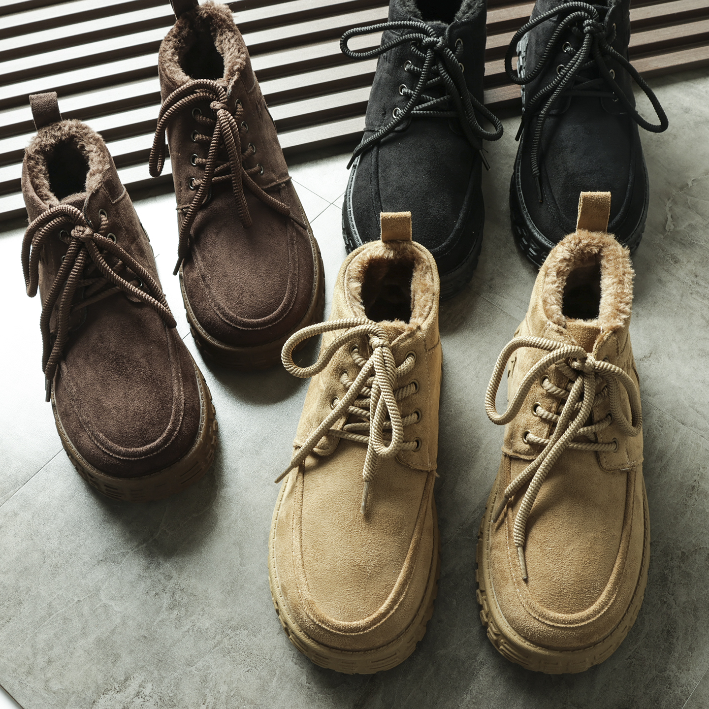 冬季男加绒加厚保暖休闲棉鞋棉靴