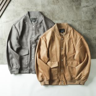 休闲工装 外贸尾货春秋男棒球领时尚 夹克潮外套 柜499 欧美单