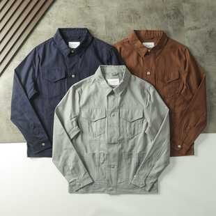 干练有型~M65战地猎装复古工装夹克春秋男士翻领时尚休闲衬衫夹克