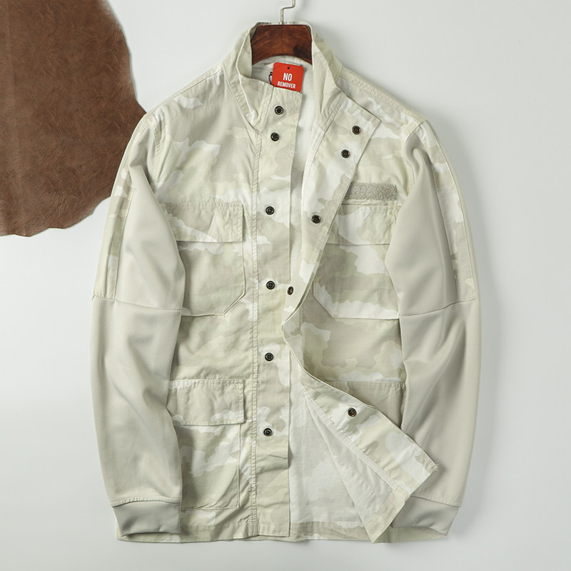 西班牙 全棉迷彩男士M65户外猎装休闲夹克春季薄款立领工装外套潮