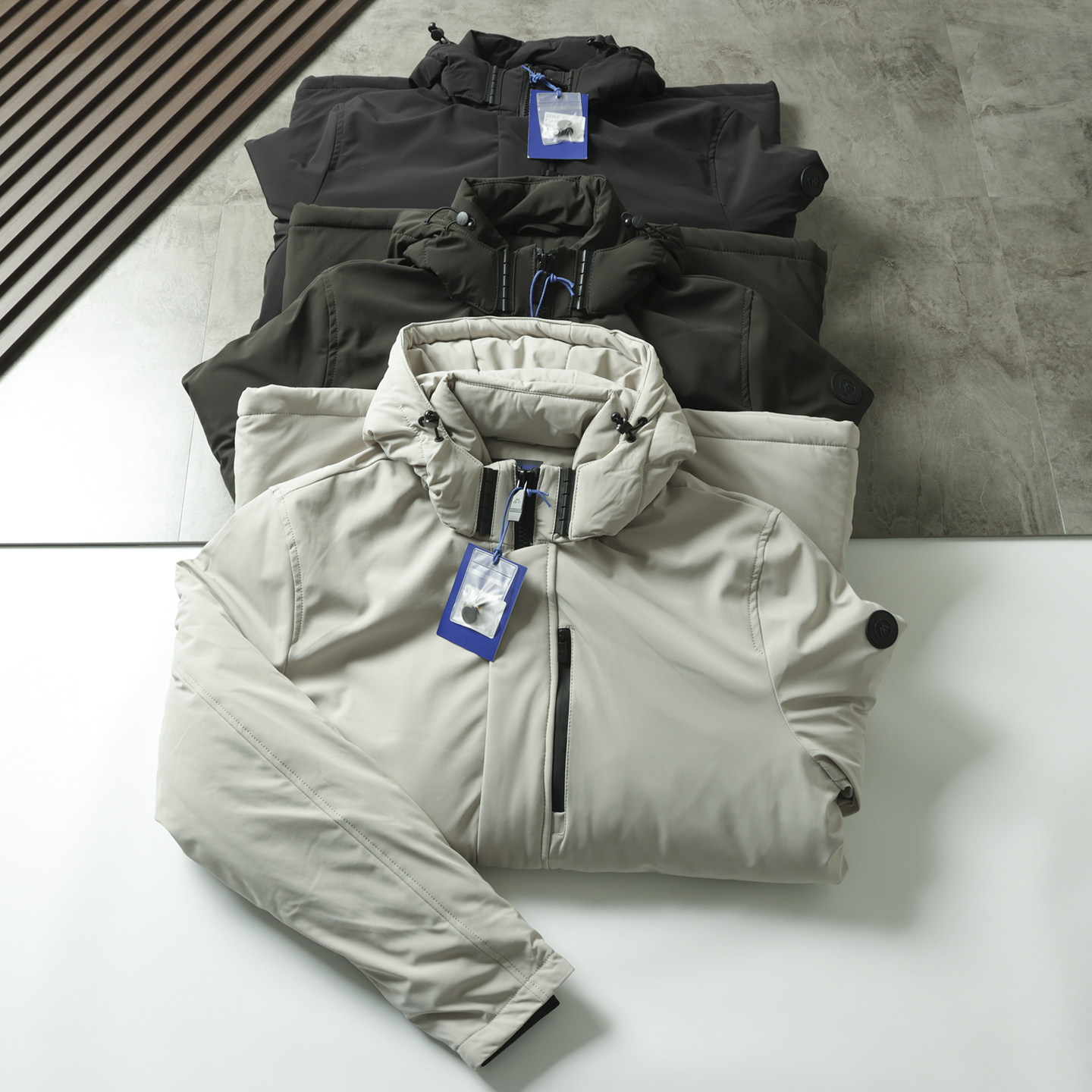 防风防泼水中长款工装派克棉服男