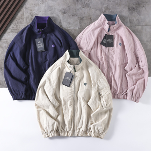 宽松防泼水撞色立领户外运动拉链夹克外套 春季 情侣款 大厂订单