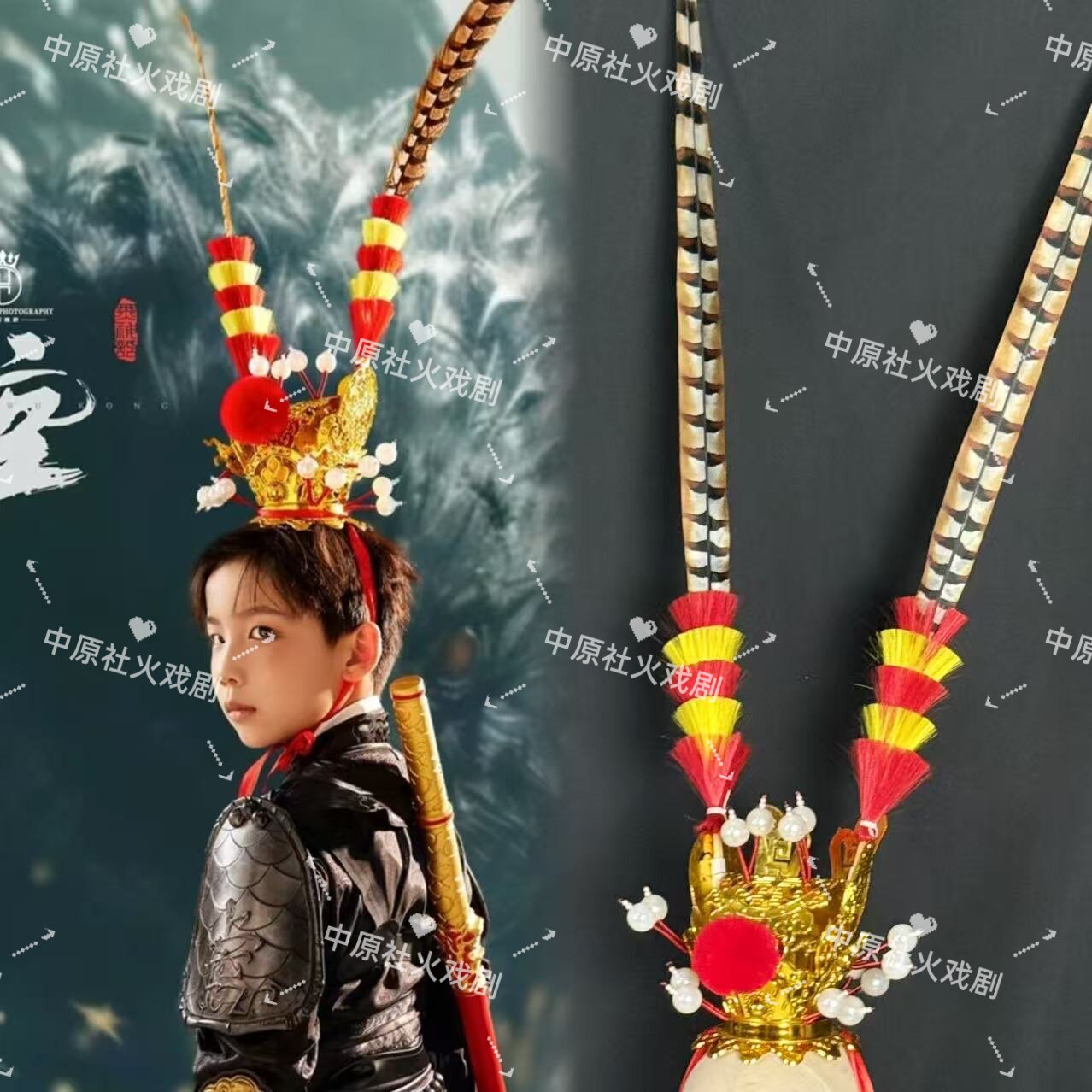 孙悟空紫金冠头冠齐天大圣美猴王儿童影楼摄影道具戏曲戏剧头饰,服饰配件/皮带/帽子/围巾,帽子,淘宝优惠券,粉丝福利购,淘宝优惠卷
