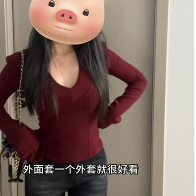 冬季收腰显瘦加绒打底内搭T恤