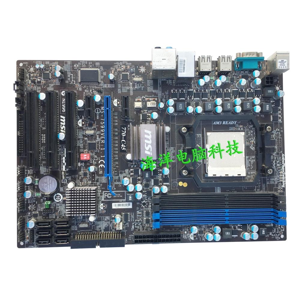 微星770-c45 770主板全固态开核 AM3 DDR3支持 640 955