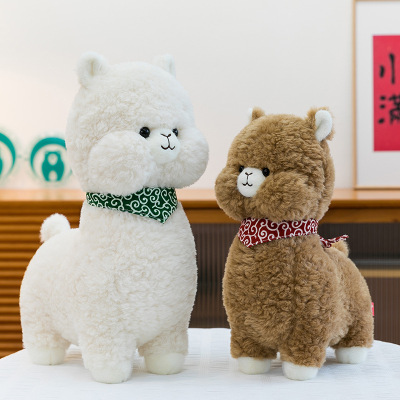 可爱仿真羊驼毛绒公仔抱枕礼物