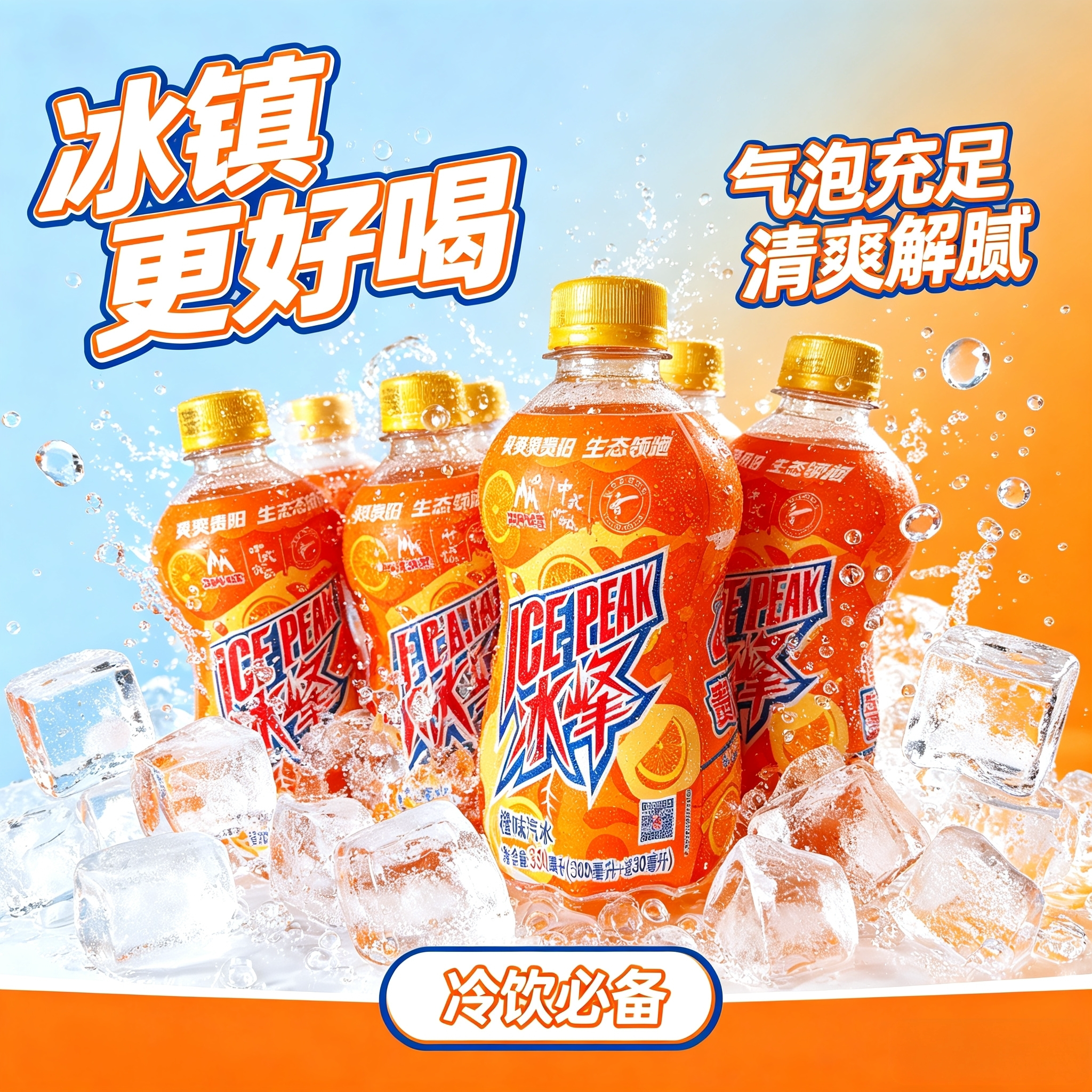 冰峰陕西特产橙味冰峰橙味饮料3碳酸饮料