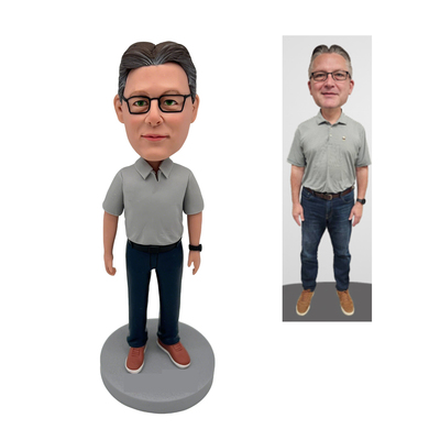 定制软陶人偶真人手办公仔摆件