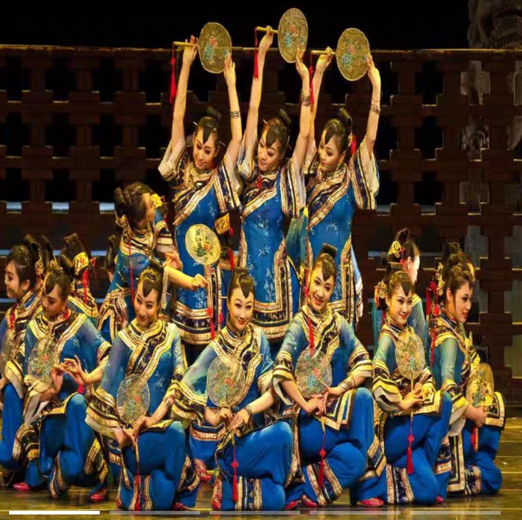 云川之舞一把酸枣儿童团扇舞蹈演出服小荷风采女童古典舞表演服装