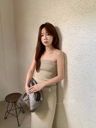 Z-one2026秋季新款松紧腰显瘦针织背心+半身裙两件套套装女配腰带