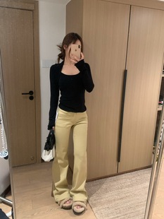 LIT CHI十三行报恩神裤加绒韩女牛仔裤百搭高腰显瘦阔腿长裤子女