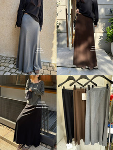 TOKO.Z 女显瘦休闲百搭半身裙25502 2025秋季 上新松紧腰压褶时尚