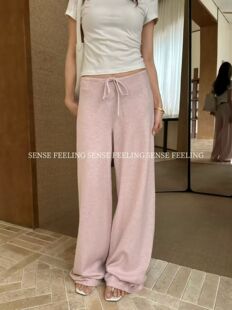 sensefeeling十三行正版 女 chill松弛莼棉舒适宽松阔腿百搭休闲裤