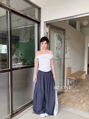 Z-one韩版斜肩露肩绑带修身t恤女夏季新款纯欲风辣妹显瘦短款上衣