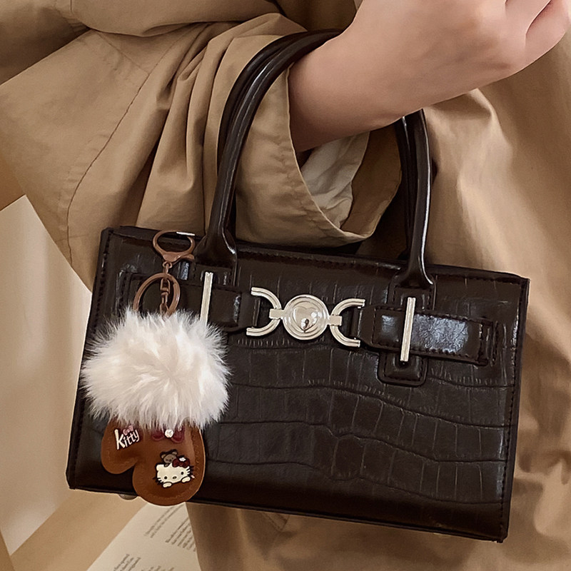 小众高级质感手提小包包女包2025新款鳄鱼纹通勤凯莉包单肩斜挎包,箱包皮具/热销女包/男包,波士顿包,淘宝优惠券,粉丝福利购,淘宝优惠卷