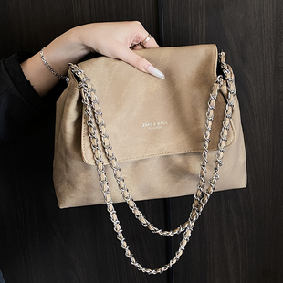 小众设计复古废土包女包2025新款百搭链条单肩腋下包大容量通勤包