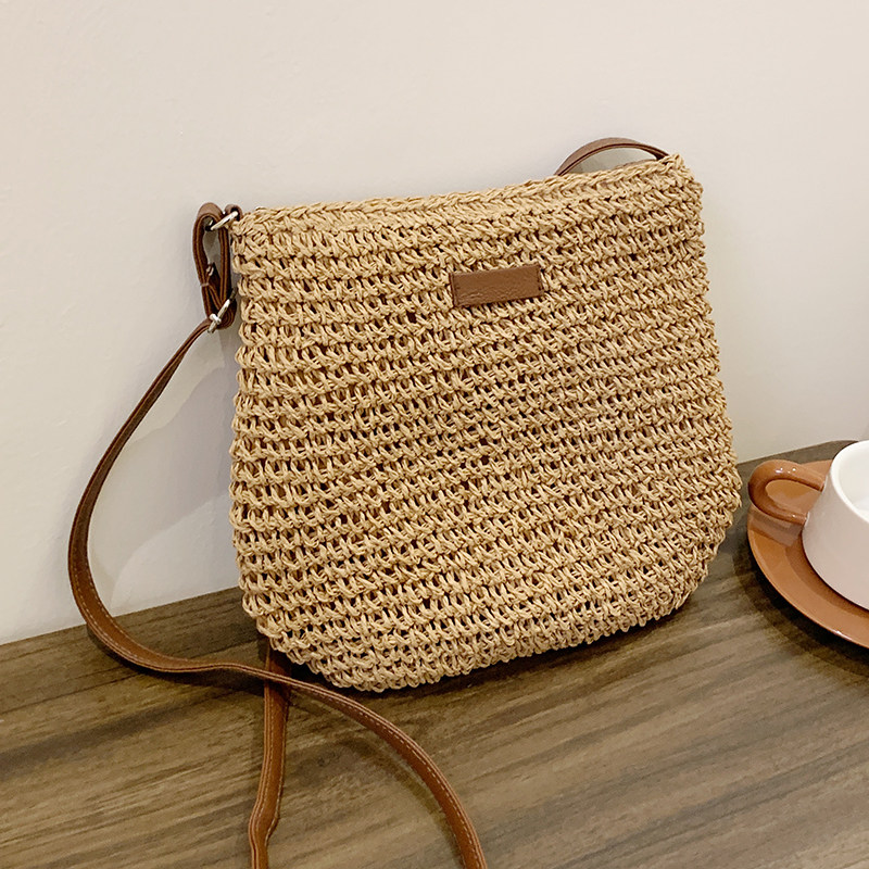 小众草编包包女包2024新款百搭洋气斜挎小方包休闲单肩沙滩度假包,箱包皮具/热销女包/男包,小方包,淘宝优惠券,粉丝福利购,淘宝优惠卷
