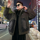 A220/P318控418连帽牛仔拼接90羽绒服男士上衣加厚保暖外套，男装羽绒服，电商A256