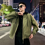 J168/特P148控198假两件拼接带针织帽夹克抽绳小伙酷帅外套男2，男装夹克，电商A256