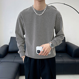 B133/特P68控98潮牌简约格子帅气百搭卫衣秋冬套头长袖男黑无头，男装卫衣，电商A256