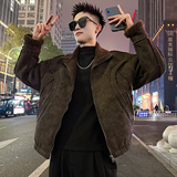 A222/P188控258结构款皮毛一体加厚外套男2，女装短外套，电商A256