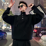 MC222/P98控138装饰扣立领立体织法新年毛衣1，男装针织衫/毛衣，电商A256