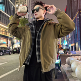 A210/P158控208假两件格子棉衣上衣外套男3，男装棉衣，电商A256