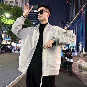J177/P98控138 简约光板立领手臂口袋结构夹克痞帅小伙外套男3图片