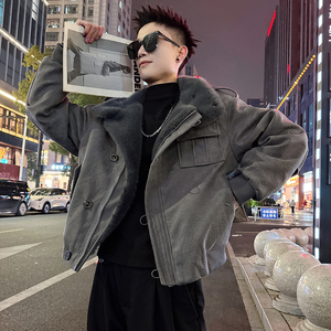 A225/P198控268可立可翻领工装加厚座山雕男3，男装工装外套，电商A256