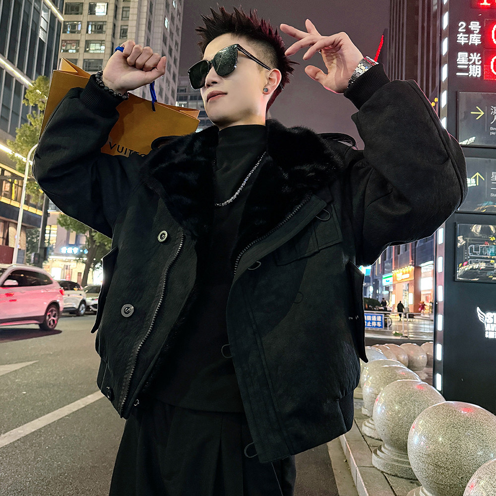 A225/P198控268可立可翻领工装加厚座山雕男2，男装工装外套，电商A256