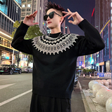 MC219/P88控128高品质插肩袖民族风毛衣针织打底衫男4，男装T恤，电商A256