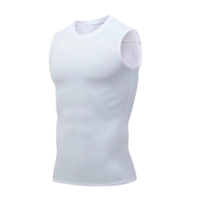 Sports vests, men's quick-drying high-elasticity tight-fitting clothes, fitness clothes, basketball, running, training sleeveless vests, sweat-absorbing T-shirts thumbnail 3