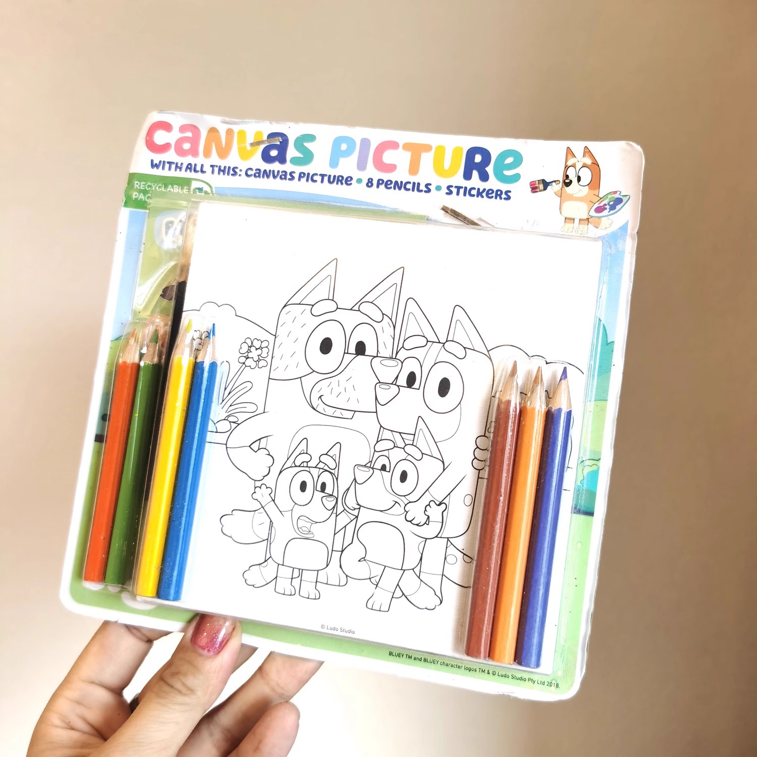 布鲁伊便携儿童安静涂色填色画