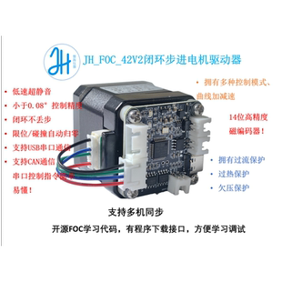 步进电机FOC闭环驱动控制器云台伺服运动资料开源串口 CAN通信
